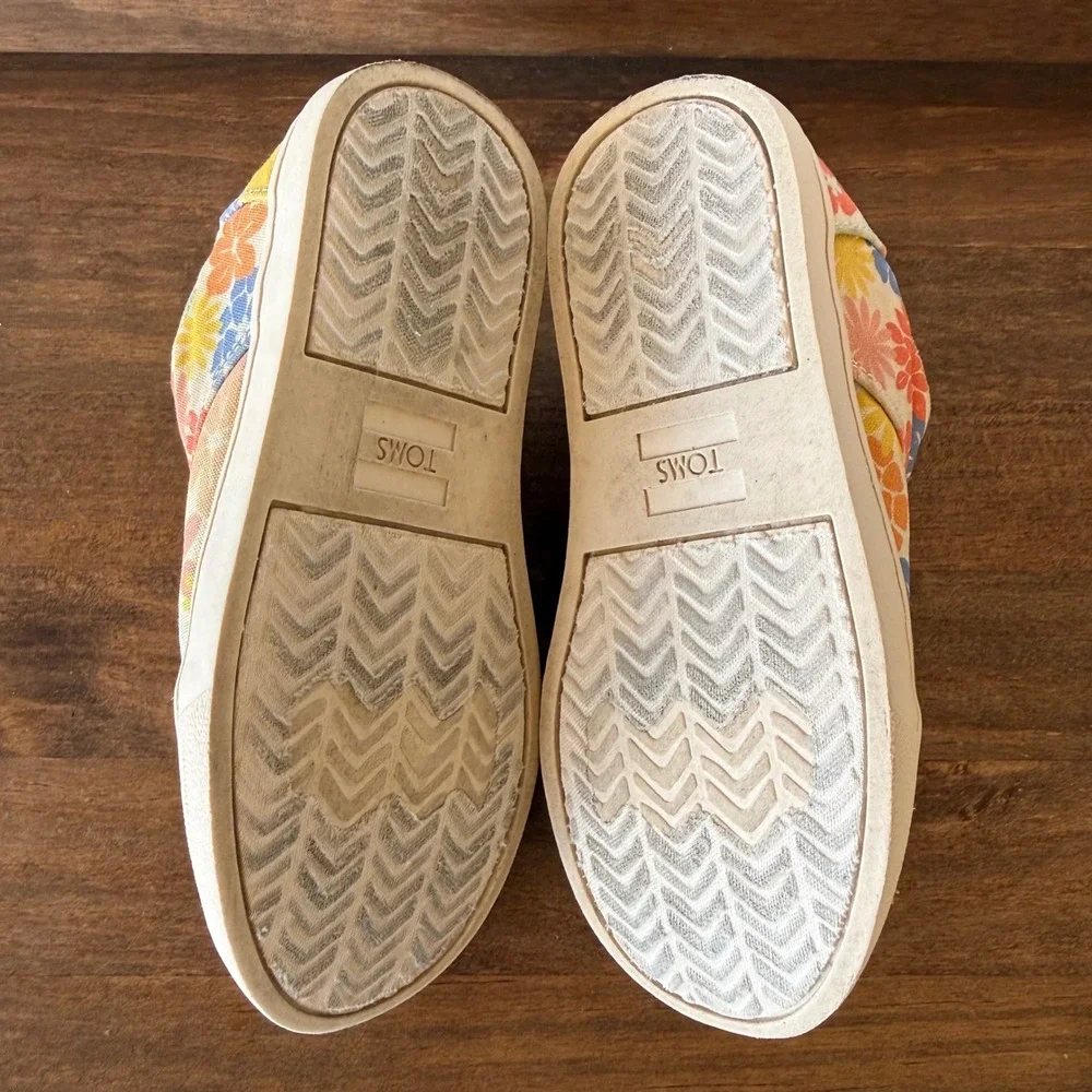 TOMS Alpargata Resident Floral Slip On Sneakers Little Kids Size 11 Canvas